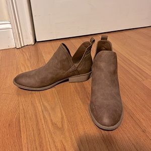 Brown ankle booties